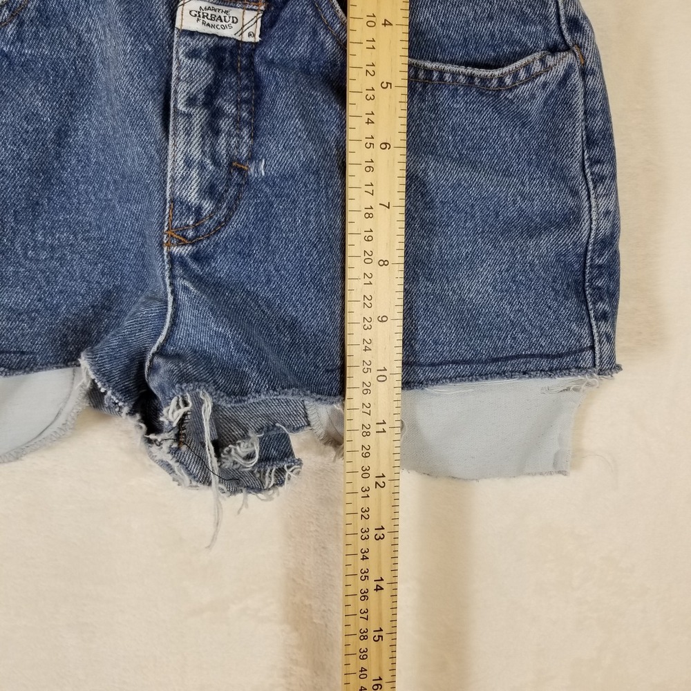 Marithe Francois Girbaud Vintage Denim Cut Off Shorts Stonewash Blue Womens 3/4 - Picture 7 of 8